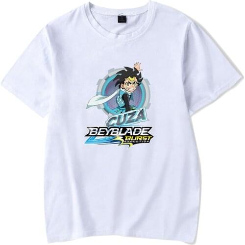 New Casual Beyblade Burst Evolution high Street Hip hop white t shirt Summer Classic Short Sleeve t shirt men/women All-match