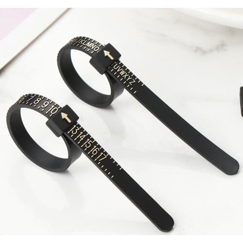 1PC White/Black Sizes A-Z Ring Sizer Measure Finger Gauge UK/US/EU/JP Men And Womens Wedding Ring Band Genuine Tester Accessorie