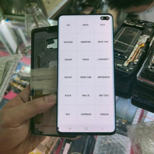Original Dead pixels LCD For Samsung S10+ SM-G975F/DS G975U LCD Display Touch Screen Digitizer For Samsung S10 SM-G973F/DS