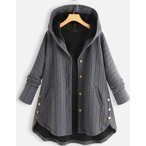 QPFJQD Winter Warm Parkas Hooded Jacket Women 2019 Casual Vintage Outwear Coats Autumn Winter Fleece Ladies Clothes Overcoats