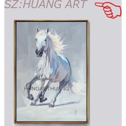 Professional artist Wildlife Wall Art 100% Hand Painted horse animal Oil Painting on Canvas Home Decor Picture For living room