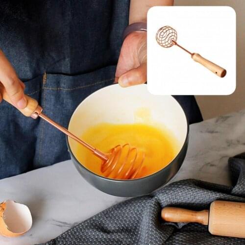 Easy to Use Unique Anti-slid Handle Effective Egg Beater Solid Color Egg Whisk Practical for Kitchen
