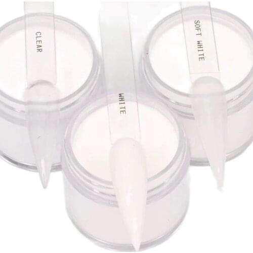 1oz Clear/White Acrylic Nail Art Powder 3D 2 in1 Acrylic Dip Powder Fantasy Nails Make-Cover Collection Sculpture Powder