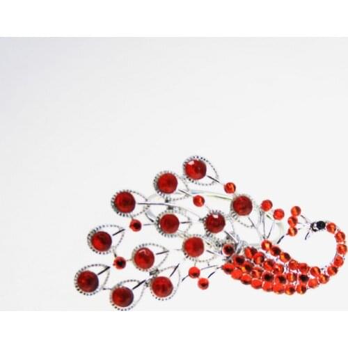 Qn18071113 free shipping metal peacock crystal napkin ring , wholesale napkin holder 12 pcs