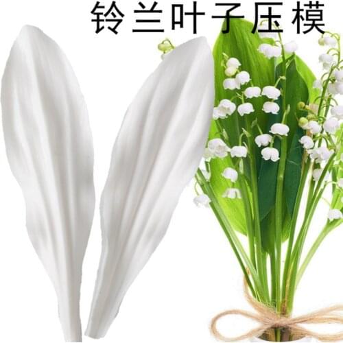 2Pcs Lily of the Valley Leaf Silicone Mold Fondant Mould Cake Decorating Tool Chocolate Mold, Sugarcraft, Kitchen Accessories