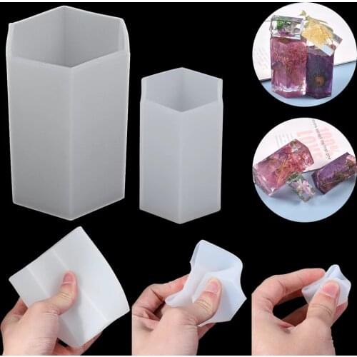Hexagonal Prism Silicone Mould Crystal Epoxy Resin Candle Pen Holder Bonsai Moulds For Desktop Decoration Jewelry Making Craft