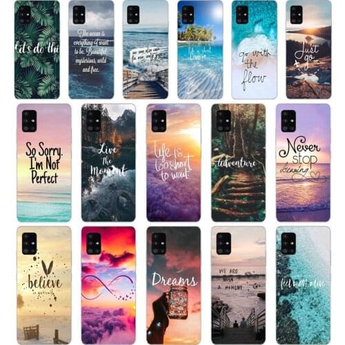 366FG Travel mountain sea beach quotes Soft Silicone Tpu Cover Case for Samsung Galaxy A20 A20E A20S A40 A31 A41 A51 A71 case