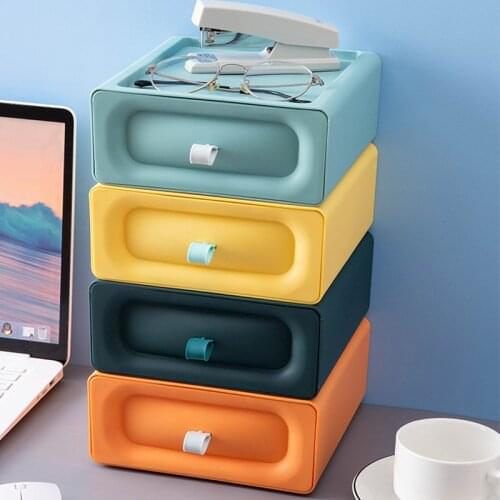 1pcs/3pcs Drawer Desktop Storage Box Office Desk Shelf Bathroom Storage Box Organizing Cabinet All-match Artifact
