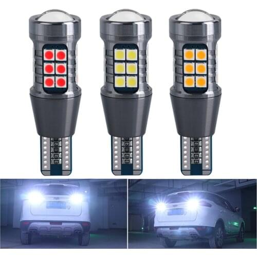 T15 W16W WY16W LED Bulbs 3030 27SMD Canbus No Error Car Backup Reserve Light Auto Tail Brake Lamp Super Bright 1620LM White 12V