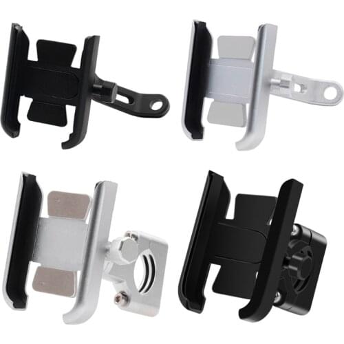 360 Degree Universal Metal Bike Motorcycle Motorbike Mirror Handlebar Smart Phone Holder Stand Mount For iPhone Xiaomi Samsung 4