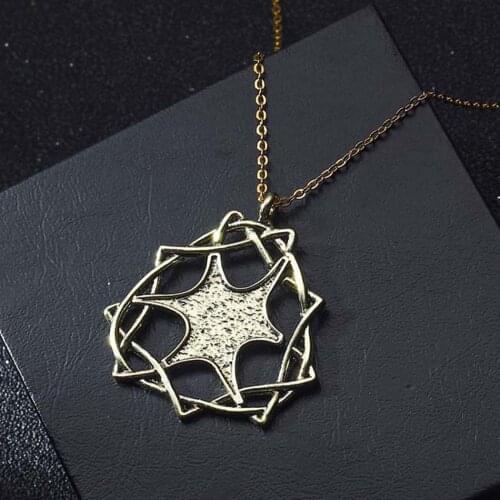 Vintage Irregular Jordan Star Pendant Necklaces for Men Women Simple Hexagram Charm Lucky Punk Jewelry Gift