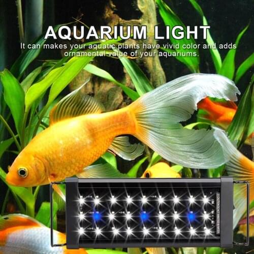 30/45cm LED Waterproof Aquarium Light Full Spectrum for Freshwater Fish Tank Plant Marine Underwater Lamp UK EU Standard Plug