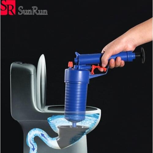 High Pressure Air Drain Blaster Cleaner ABS Plastic Pipeline Dredge Toilets Clogged Pipes & Drains With 4 Adapters