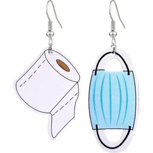 Funny Leather Toilet Roll Mask Tissue Paper Women Jewelry