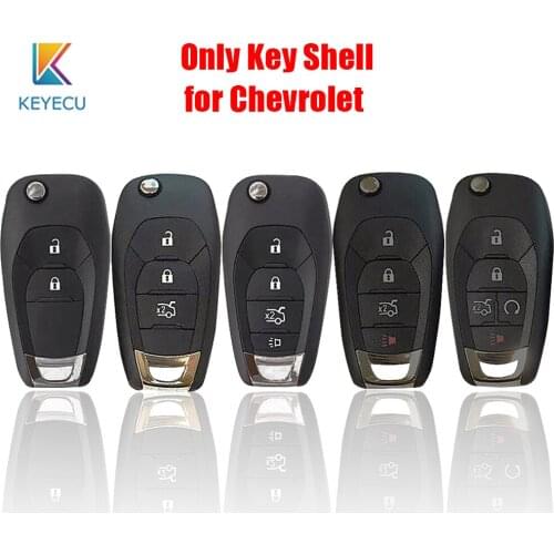 Keyecu Replacement Remote Key Shell Case Cover 2 3 4 Buttons for Chevrolet Cruze 2016 2017 2018