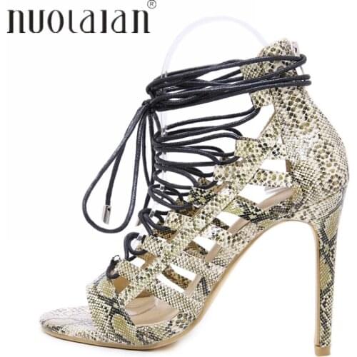 Fashion 2019 Summer Women Sandals Gladiator Thin High Heels Ladies Open Toe High Heels Sandals Party Casual Shoes Woman