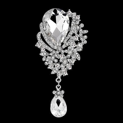 HOT SALES！！！New Arrival Women Elegant Hollow Flower Shiny Rhinestones Brooch Pin Jewelry Xmas Gift Wholesale Dropshipping