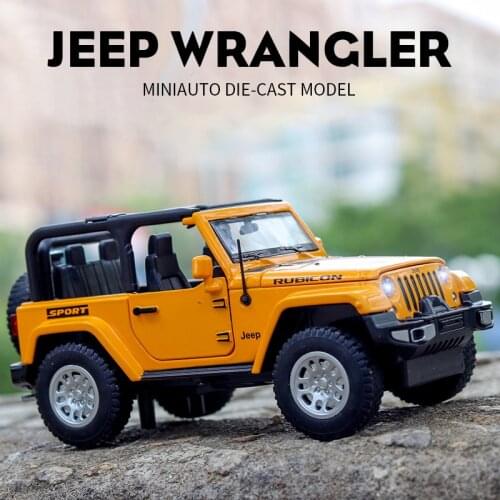1:32 Jeep Wrangler Rubicon Vehicle Model cars toy High Simulation Exquisite off-road Alloy Collection toys car for children