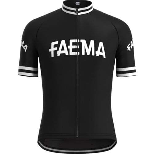 1955 Competition Italy FAEMA Team Man Retro Black Cycling Jersey Short Sleeves Clothing Triathlon Jersey maillot ciclismo hombre