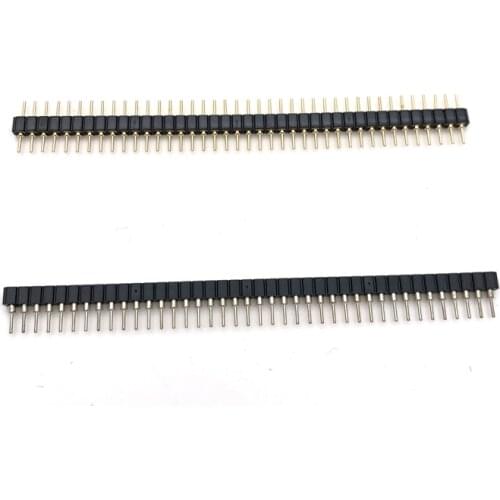 2pcs/lot 2.54 round hole row needle row female 1x40P spacing 2.54mm single row female seat row needle