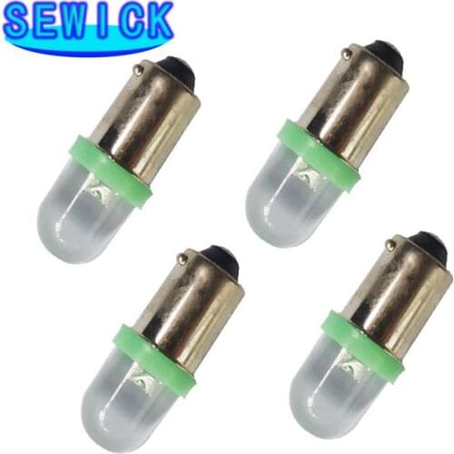 50pcs Non polar AC DC 6V 6.3V BA9S T4W #44 #47 Base LED F10 Wedge With Frosted Len Non polarity Pinball Game Machine White Blue