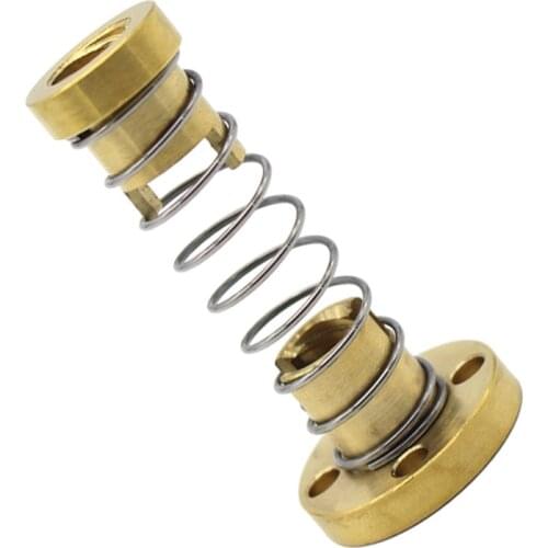 8mm Threaded Rod Lead Screw Trapezoidal CNC T8 Anti Backlash Spring Loaded Elimination Space Nut 3D Printer Accessories