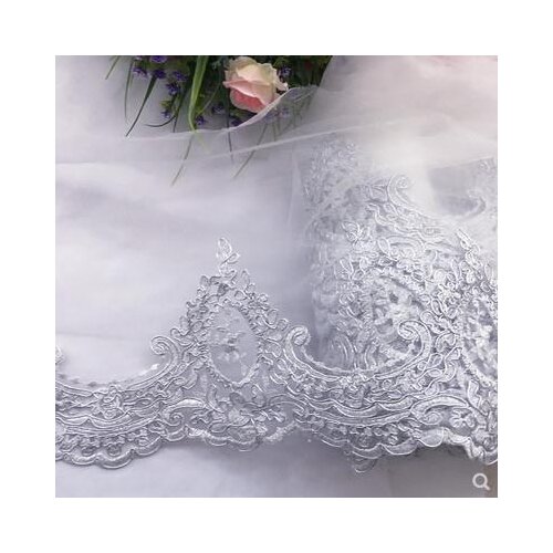 Home Textile Accessories European-style Silver Pineapple DIY Material Car Bone Lace Fabric