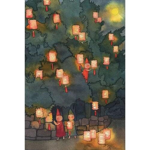 DIY Diamond Painting Mosaic Cartoon Lantern Villain Rhinestones Embroidery Full Round Square Craft Home Decor JX285