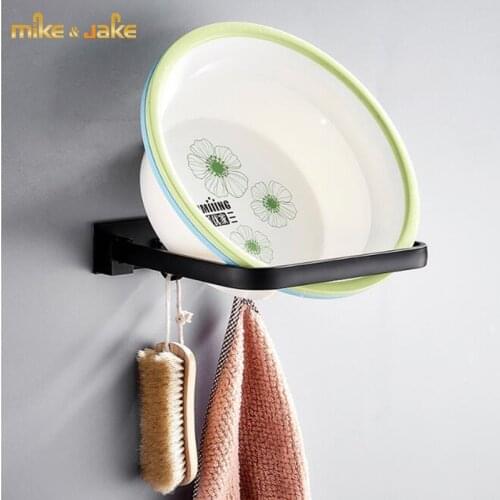 Aluminum Bathroom wash basin holder shelf showeroom shelf Kitchen storage rack Folding washbasin shelf wall hang rack