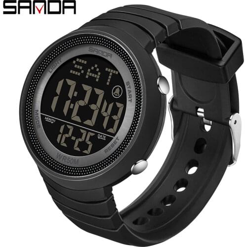 SANDA Mens Sports Watch Fashion LED Digital Mens Watches Waterproof Countdown shock Wristwatches Relogio Masculino Brand