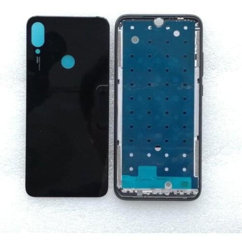 For Xiaomi Redmi Note 7 Back Cover + Middle Frame Housing + Sim Tray For Note 7 Pro Full Housing Case Refurbish Repair Parts