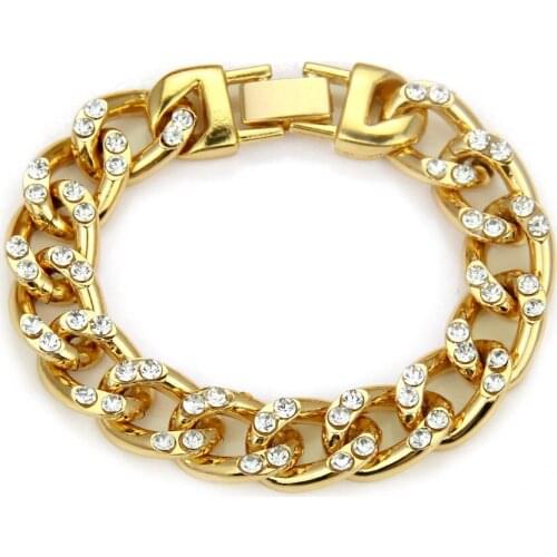 2021 2021 European And American Accessories New New Inlaid Cuban Bracelet Personalized Mens Bracelet