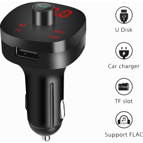 M14 FM Transmitter 4.1A USB AUX Wireless Bluetooth Car Kit Handsfree Dual USB Phone Fast Charger Support TF Card