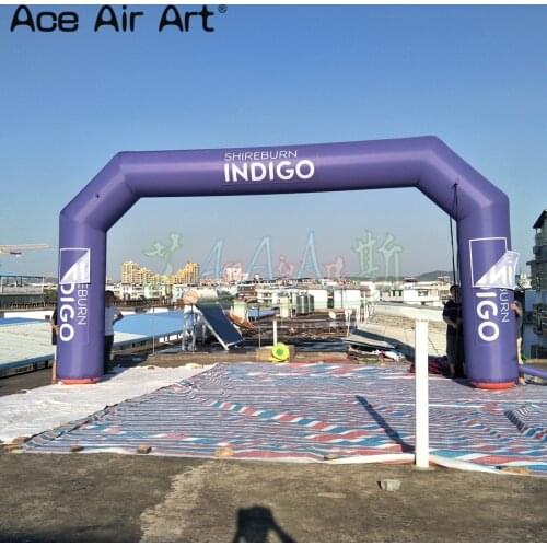 Giant purple 26ft inflatable arch balloon with removable logo for advertising