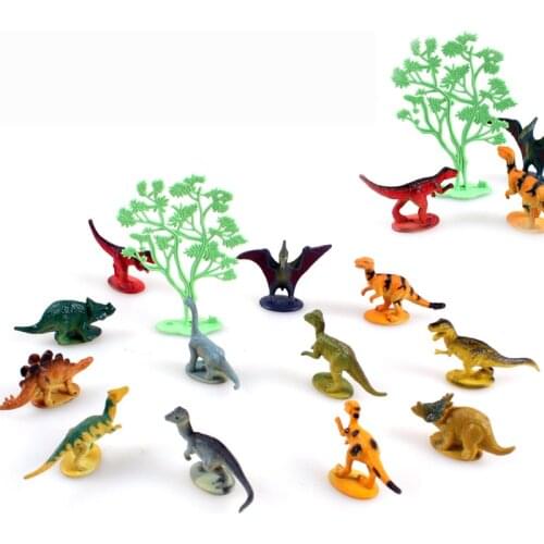 12PCS 5cm Simulation Dinosaur toys model dolls Action figures tyrannosaurus rex Rubber dinosaur pet toys animals Boy kids toys
