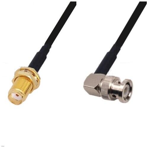 RG58 Cable SMA Female to BNC Male Right Angle Connector WiFi Antenna Extension Pigtail jumper cable