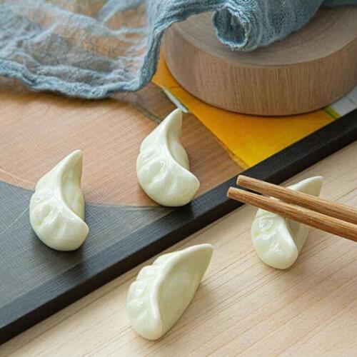 Ceramic Crafts Chopstick Rest Shelf Support Household Kitchen Tableware Simulation Dumplings Chopstick Holder Stand