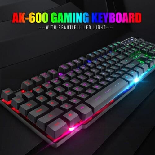 IMICE AK-600 Keyboard Plug and Play with Liquid Diversion Hole Consumer Electronics Gamer Keyboard with Liquid Diversion Hole fo
