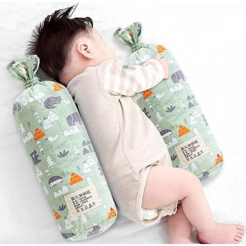 Baby Comfort Pillow Cotton Newborn Side Sleeping Backrest Support Cushion Toddler Anti-drop Neck Roll Sleep Protection Pillow