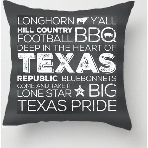 Best Of Texas - Black Chalkboard Wedding Decorative Cushion Cover Pillow Case Customize Gift By Lvsure For Sofa Seat Pillowcase