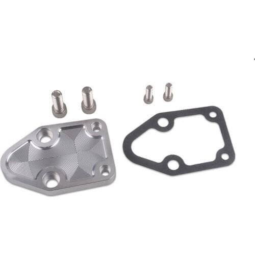 SMALL BLOCK CHEVY BILLET FUEL PUMP BLOCK OFF PLATE ALUMINUM sbc 283 327 350#2071