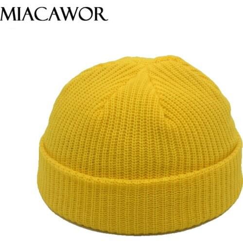 MIACAWOR Winter Unisex Hat Knitted Hat Ladies Bone Breathable Mens Gorras Hat Warm Solid Color Ladies Beanie Hat Z1