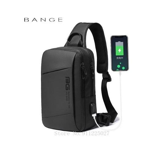 Xiaomi Fashion Outdoor Sports Chest Bag USB Charging Casual Shoulder Crossbody Bag Mens Business Messenger Bag Street Pockets