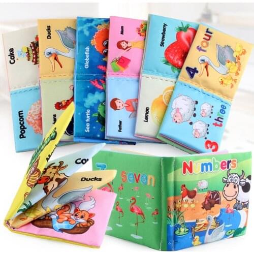 Newborns Soft Baby Books Rustle Sound Baby Quiet Books Infant Early Learning Educational Toys Tear-proof Baby Books 0 12 Months