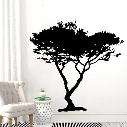 Tree Wall Decals Forest Beautiful Nature Master Bedroom Art Decor Vinyl Wall Stickers Living Room TV Background Decoration Z259