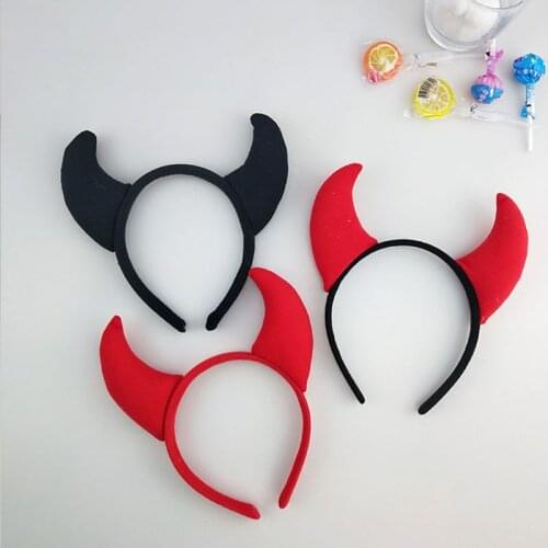 2021 New High-quality Funny Devil Ears Headband Horns Ear Children Headbands Halloween Party Adults Decoration Props
