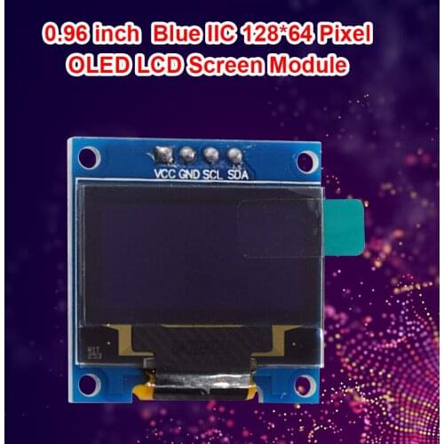 HW-239 0.96 Inch Blue Color 128X64 OLED Display Module SSD1306 IIC I2C Communicate LCD Touch Display Module Screen Board 5V