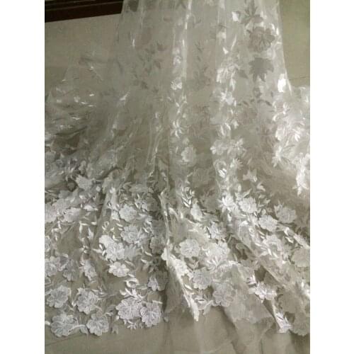 Latest SYJ-6247 african French Lace Fabric High Quality African Tulle Lace Fabric For Wedding