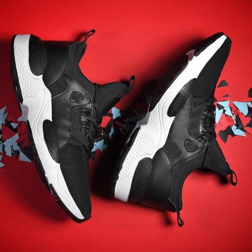 Casual slip solid comfortable sport 2020 Shoes spring fashion sapatos black Men s sale 39 para for Breathable sneaker mesh men