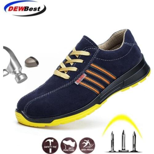 Work Safety Boot For Men Static Anti-Smashing Steel Toe Indestructible Outdoor Protective Shoes Free Shipping DEWBEST
